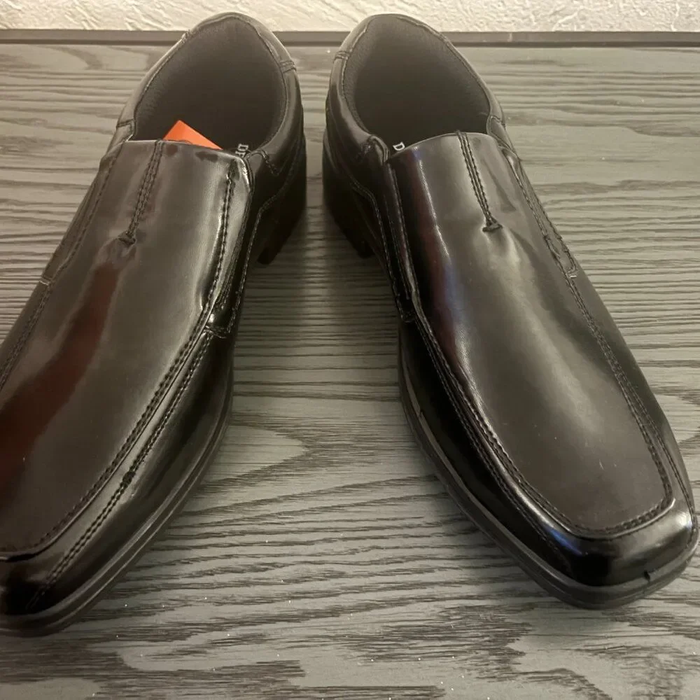 NEW! Deer Stags boys Denny Oxford, Black, 3.5 Big Kid US